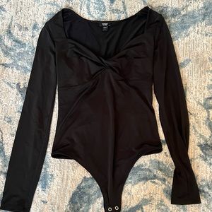 Silky twist contour bodysuit